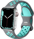 Lerobo Sport Bands Compatible with Apple Watch Band Series 9 45mm Series 11 10 46mm SE 3 2 44mm 42mm 49mm Ultra 2,Compatible for iWatch Series 8 7 6 5 4 3 2 1 SE Women Men,Soft Silicone Band Air Hole by Lerobo