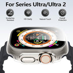 Case for Apple Watch Ultra 2/1 Ultra 3(2025) Screen Protector 49mm, Built-in Tempered Glass [Touch Sensitive] Slim Guard Bumper Hard PC Full Protective Cover for iWatch 49mm - Image 2