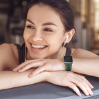 Lerobo Band Compatible for Apple Watch Band Ultra 49mm Series 9 8 45mm 11 10 46mm SE 44mm 42mm Men Women, Silicone Sport Strap for iWatch Bands SE Ultra 3 2 Series 7 6 5 4 3 2 1 Pinegreen Black - Image 5
