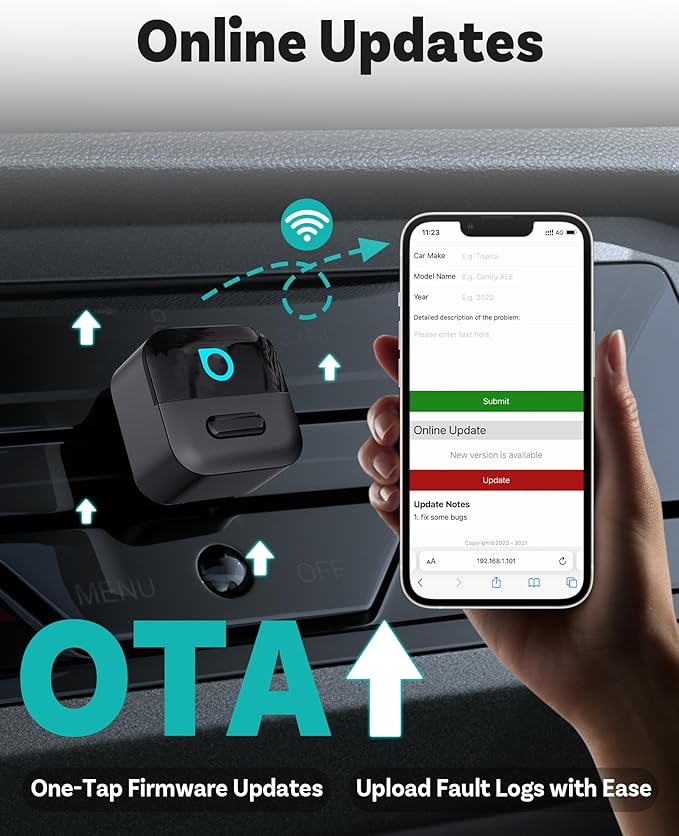 OTTOCAST Mini Pico Wireless CarPlay & Android Auto Adapter – WiFi 6 + Bluetooth 5.4, Plug & Play, Fast Auto-Reconnect, Ultra-Compact Design, Works with Factory Wired CarPlay Cars - Image 9