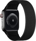 Stretchy Nylon Solo Loop Bands Compatible with Apple Watch 38mm 40mm 41mm 42mm 44mm 45mm 46mm 49mm Ultra 2 iWatch Series 11 10 9 8 7 SE 6 5 4 3 2 1 Strap,Sport Elastic Braided Women Men by ENJINER