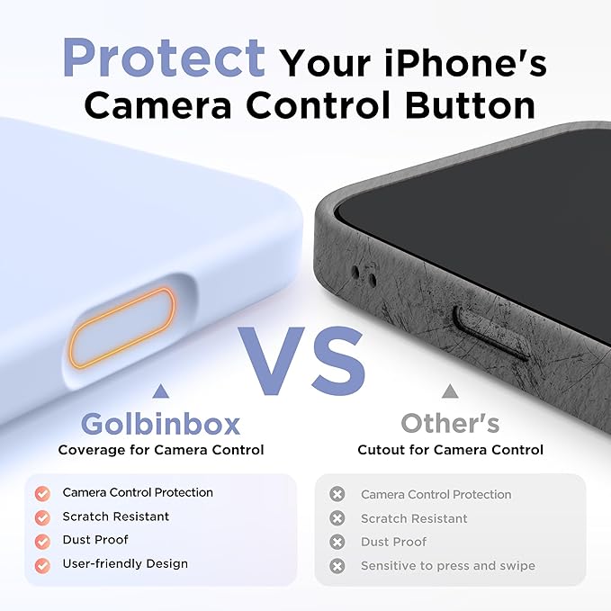 GolbinBox Magnetic for iPhone 17 Pro Case, Compatible with MagSafe, [Full Camera Protection] [Screen Protector], Silicone Shockproof Phone Cover with Anti-Scratch Microfiber Lining, Cyan Purple - Image 6