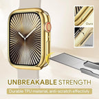 JR.DM 2 Pack 40mm Soft Flexible TPU Case Compatible for Apple Watch Series 6/5/4/SE Touchable Screen Lightweight Anti-Scratch AllAround Protector Thin Guard Shockproof Cover for iWatch, Gold+Rose Gold - Image 7