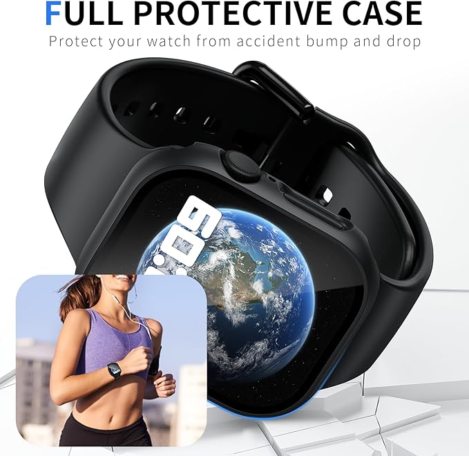 Cuteey 6 Pack for Apple Watch Series 11 Series 10 Screen Protector Case 46mm, Full Protective Bumper PC Cover with Built-in Tempered Glass Film for iwatch 11 10 Accessories 46mm - Image 6