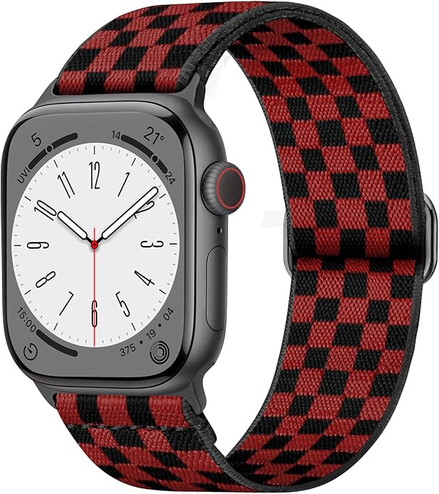 Charlam Stretchy Bands Compatible with Apple Watch Band 40mm 41mm 42mm 38mm 44mm 45mm 46mm 49mm Women Men, Soft Fashion Nylon Braided Elastic Strap for iWatch Series 10 SE 9 8 7 6 5 4 3 2 1 Ultra 2 by Charlam