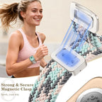 Dirrelo Braided Magnetic Stretchy Nylon Band Compatible for Apple Watch Bands Women 40/41/38/42/44/45/46/49mm, Designer Dressy Infinity Elastic Strap for iWatch Series 11 10 9 8 7 6 5 4 SE/Ultra 3 2 1 - Image 4