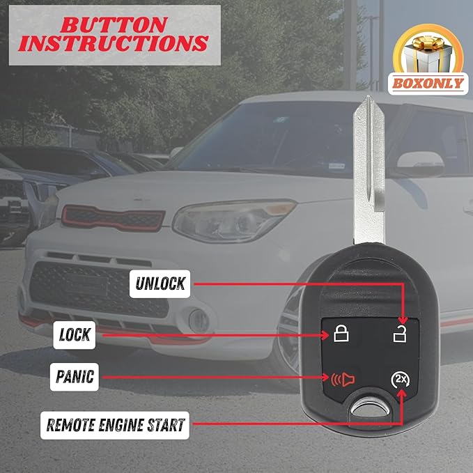 4 Button Keyless Entry Remote Replacement Smart Key Fob CWTWB1U793 315MHz Chip 63 80 Compatible with for Ford F150 2011–2014 - Image 5