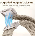 Braided Stretchy Bands Compatible with Apple Watch Bands 40mm 44mm 38mm 41mm 42mm 45mm 46mm 49mm Women Men, Soft Nylon Sport Strap with Magnetic Clasp for iWatch Series 11 10 9 8 SE 7 6 5 4 3 2 Ultra - Image 2