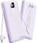 charmast 20000mAh Portable Charger with Built-in Cables & Wall Plug, 20W USB C Power Bank, Fast Charging Battery Pack Travel Essentials Compatible with iPhone 16/15/14 Series, Samsung, Google, iPad by Charmast