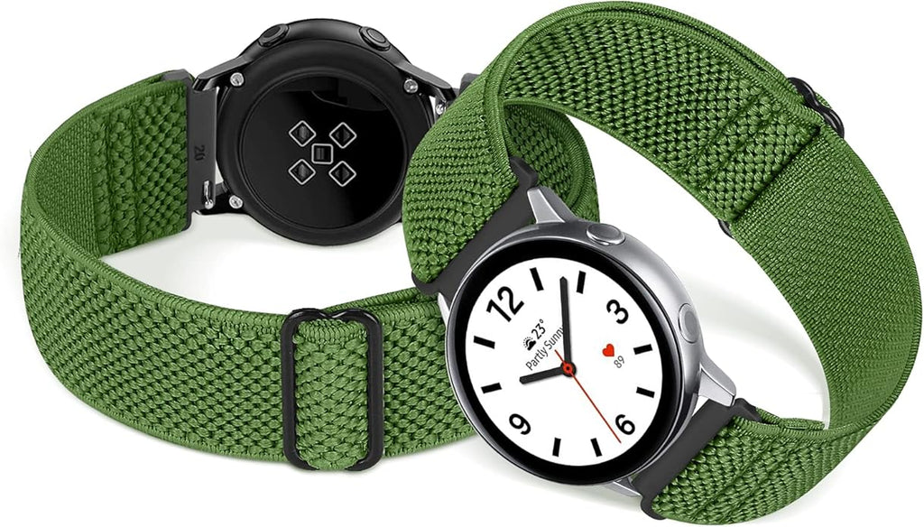 Compatible with 16mm 18mm 19mm 20mm 22mm 24mm Watch Bands Quick Release Replacement Wristband,Adjustable Stretchy Nylon Solo Loop Straps Fabric Braided Sport Elastic Bands for Men Women - Image 4