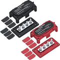 2Pcs 300A Busbar 12-48V DC Heavy Duty Copper Power Distribution Block 4 X M8 (5/16") Terminals Studs 8 Srews with Waterproof Cover Battery Bus Bar for Automotive RV Marine Truck(Black&Red) by Ambuker