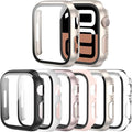 Cuteey 6 Packfor Apple Watch Series 11/10 42mm Screen Protector Case, Full Protective Bumper PC Cover with Built-in Tempered Glass Film for iwatch 11/10 42mm Accessories by Cuteey
