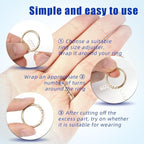 Ring Sizer Measuring Tool Kit Ring Sizing Kit Metal Ring Measurer and Ring Sizers US Ring Size Gauge 0-13 with Half Size for Womens Mens Finger Sizing 2 PCS Reusable Size Tape 1-17 - Image 4