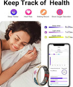Smart Ring for Women,Fitness Tracker with Heart Rate,Blood Oxygen,Menstrual Cycle,Sleep Monitoring,Step Counting,IP68 Waterproof for iOS and Android,No Subscription Fee (13#) - Image 3