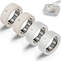 Protector Compatible for Oura Ring 4/Gen 4 Ceramic/Gen 3 Cover,Silicone Anti-Scratch Elastic Ring Finger Case Woking Out Gym for Women Men- 2Clear+2Stralight-M for 8/9/10/11 by Snyeest