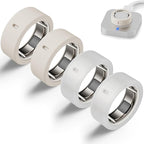 Protector Compatible for Oura Ring 4/Gen 4 Ceramic/Gen 3 Cover,Silicone Anti-Scratch Elastic Ring Finger Case Woking Out Gym for Women Men- 2Clear+2Stralight-M for 8/9/10/11 by Snyeest