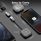 Wireless CarPlay Adapter for Apple iPhone,Converter Wired Carplay to Wireless,Stable Connection Fit for Cars from 2017-2025 & iPhone iOS 11+ (Carbon) - Image 7