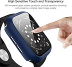 12 Pack Case with Tempered Glass Screen Protector Compatible for Apple Watch 40mm SE 3 (2025)/SE 2/SE/Series 6/5/4, Hard PC Scratch Resistant Bumper Protective Cover for iWatch Accessories - Image 3