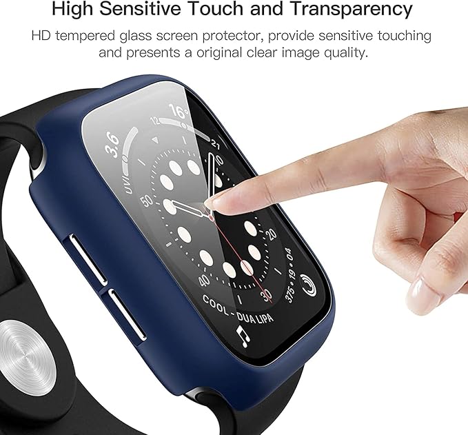 12 Pack Case with Tempered Glass Screen Protector Compatible for Apple Watch 40mm SE 3 (2025)/SE 2/SE/Series 6/5/4, Hard PC Scratch Resistant Bumper Protective Cover for iWatch Accessories - Image 3