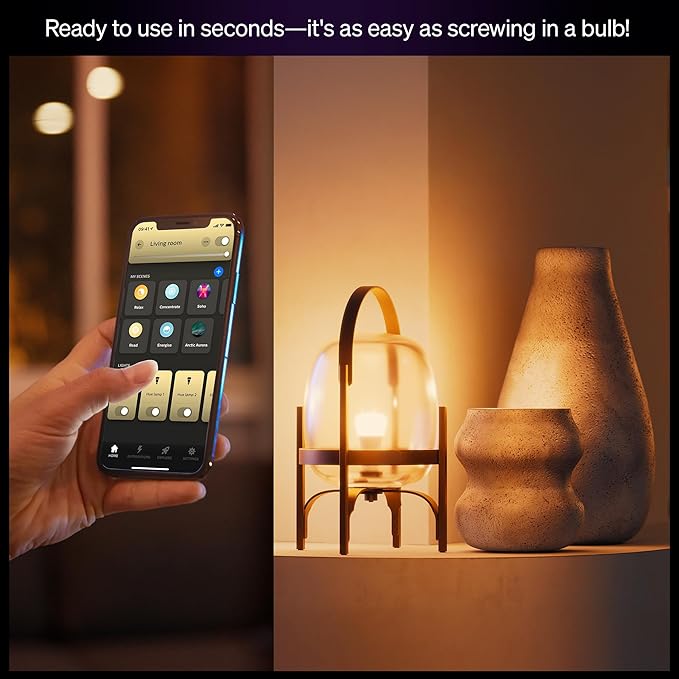 Philips Hue Smart LED A19 Bulb, 3 Pack, White & Color Ambiance, E26 Base, 7.2W, Full Spectrum Light 1000K-20000K, 810 Lumens, Dimmable LED Bulbs, Works with Alexa, Google,& Apple Home - Image 7