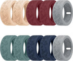 10 Pack Floral Engraved Cover for Oura Ring Gen 4/4 Ceramic/3 Horizon/Heritage, Support Charging with Cover on, Anti-Scratch Silicone Oura Ring Case Protector for Working Out, Gym & Daily Use by SZJCLTD