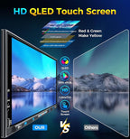 PLZ 7" Wireless Double Din Car Stereo Apple Carplay Radio QLED Screen for Car, Android Auto, Bluetooth 5.3, Fast Charger, 1080P Backup Camera, 4.2 Channel Outputs 240W, 2 Subwoofer - Image 3