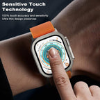 WSKEN for Apple Watch Ultra 3/Ultra 2/Ultra Screen Protector 49mm,9H Tempered Glass + Titanium Alloy Frame, [Keep Original] [Touch Sensitive] Lightweight Protective Glass Film for iwatch Ultra 3/2/1 - Image 3