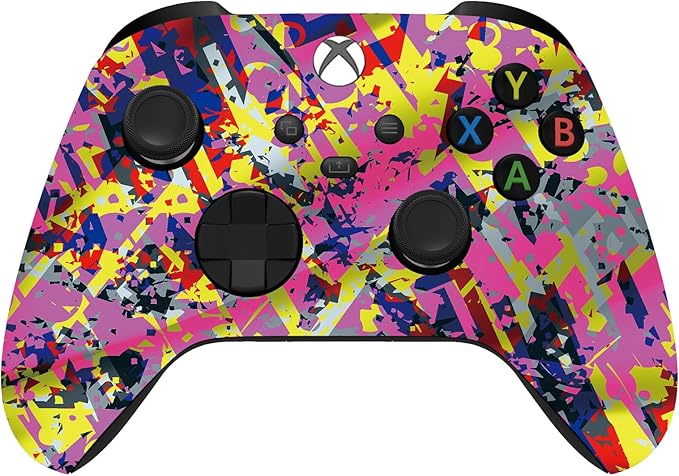 Custom Controllerzz Wireless Controller for Microsoft Xbox Series X/S & Xbox One - Custom Soft Touch Feel - Custom Series X/S Controller (X/S Neon Drip) by CustomControllerzz