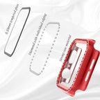 Recoppa Compatible for Apple Watch Case with Screen Protector for Apple Watch 42mm Series 3/2/1, Bling Crystal Diamond Rhinestone Ultra-Thin Bumper Full Cover Protective Case for Women Girls iWatch - Image 3