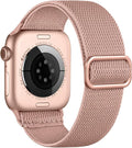 Charlam Stretchy Bands Compatible with Apple Watch Band 40mm 41mm 42mm 38mm 44mm 45mm 46mm 49mm Women Men, Soft Fashion Nylon Braided Elastic Strap for iWatch Series 10 SE 9 8 7 6 5 4 3 2 1 Ultra 2 by Charlam