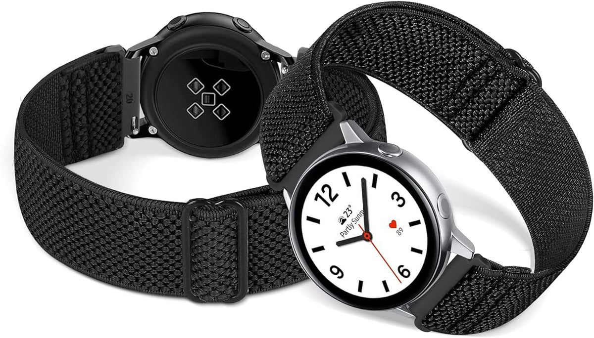 Compatible with 16mm 18mm 19mm 20mm 22mm 24mm Watch Bands Quick Release Replacement Wristband,Adjustable Stretchy Nylon Solo Loop Straps Fabric Braided Sport Elastic Bands for Men Women - Image 6