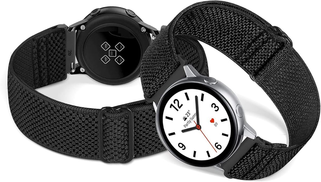 Compatible with 16mm 18mm 19mm 20mm 22mm 24mm Watch Bands Quick Release Replacement Wristband,Adjustable Stretchy Nylon Solo Loop Straps Fabric Braided Sport Elastic Bands for Men Women - Image 5
