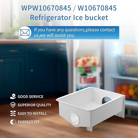 Upgraded W10670845 WPW10670845 ice Maker Replacement Compatible with Whirl-Pool Ken-More AMA-na Refrigerator Parts PS11757044 Fits for AP6023698 Whirlpool Ice Bucket Replacement - Image 7