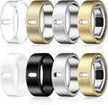 8 Pack Cover Compatible with Oura Ring Gen 4/Oura Ring Gen 3 Horizon/Heritage,Charging Derectly,Matte Texture Wear-Resistant Anti-Scratch TPU Protector for Oura Rings Women Men（E,Size 8 by Vigamen