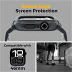 elkson Bands Case for Apple Watch Series 11 10 46mm for Men, Rugged Heavy Duty Bumper Tactical Strap Quattro Pro 2.0 Series for iWatch, Military Grade Durable Protective Cover, Shockproof, Tan - Image 3