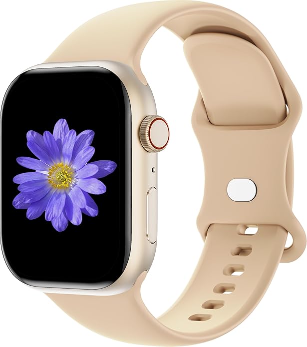 Sport Bands Compatible with Apple Watch 42mm 44mm 45mm 46mm 41mm 38mm 40mm 49mm for Women Men, Soft Silicone Strap for iWatch Wristband Series Ultra SE 11 10 9 8 7 6 5 4 3 2 1 by Cindgress
