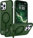 Temdan Magnetic Compatible with iPhone 13 Pro Max Case, [Built-in Invisible Kickstand][Compatible with MagSafe] [Military Grade Shockproof] Slim Translucent Matte Phone Case for iPhone 13 Pro Max 6.7" by Temdan