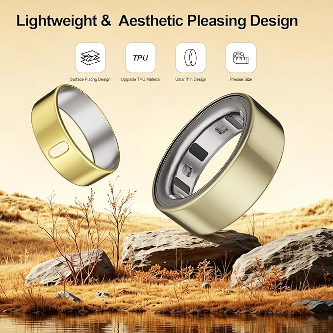 3 Pack Cover Compatible with Oura Ring Gen 4/Oura Ring Gen 3 Horizon/Heritage-Size 13,Support Charging with Cover on,Anti-Scratch TPU Ring Protector for Men Women,Gold+Champagne Gold+Rosegold - Image 3
