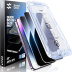 SMARTDEVIL 2 Pack Privacy Screen Protector for iPhone 14 Pro Max, 28° Anti-Spy 9H Tempered Glass, Impact & Scratch Resistant, Auto Dust & Bubble-Free Install Frame, Easy to Install, Case-Friendly by SmartDevil