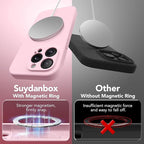 Magnetic for iPhone 13 Pro Case, Compatible with MagSafe, [Full Camera Protection][Screen Protector] Silicone Shockproof Protective Phone Case for iPhone 13 Pro 6.1", Chalk Pink - Image 5