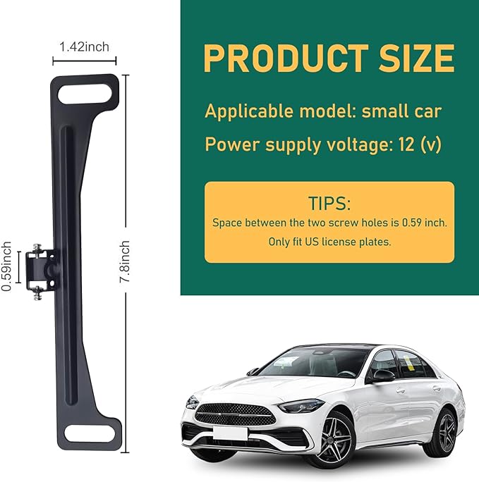 1 PC Car Rearview Camera License Plate Frame Bracket, Metal Structure Waterproof and Shockproof Camera Installation Tool, Driving Recorder Stable Support Stand, Universal for Cars (Black) - Image 2