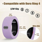 Ring Covers Compatible with Oura Ring Gen 4, Elastic Anti-Scratch Smart Fitness Ring Protector Case for Workout Gym Accessories Women & Men, 4 Pack Silicone Ring Protector/case (Black,Purple) - Image 7