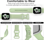 Sport Band Compatible with Apple Watch 38mm 40mm 41mm 42mm 44mm 45mm 46mm 49mm, Replacement Soft Silicone Strap Wristbands for iWatch Series 11/10/9/8/7/6/5/4/3/2/1 Ultra SE Women Men, Matcha - Image 3