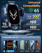 【98+LBS Strongest Suction & Military-Grade】Ultimate Car Phone Mount【Patent & Safety Cert】 Cell Phone Holder Truck Stand for Dashboard Windshield Vent for iPhone 17 Pro Max 16 15 Samsung,Graphite Black - Image 4