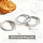 Emibele 3 Pack Stackable Rings for Oura Ring Gen 3/Oura Ring Gen 4, Stainless Steel No Tarnish Stacking Ring, Stack Cubic Zirconia Oura Stack Rings, Trendy Jewelry Gifts for Women - Image 6