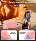 Temdan Magnetic Compatible with iPhone 15 Pro Max Case, [Built-in Invisible Kickstand][Compatible with MagSafe][Military Grade Shockproof] Slim Translucent Matte Phone Case for iPhone 15 Pro Max 6.7" - Image 3