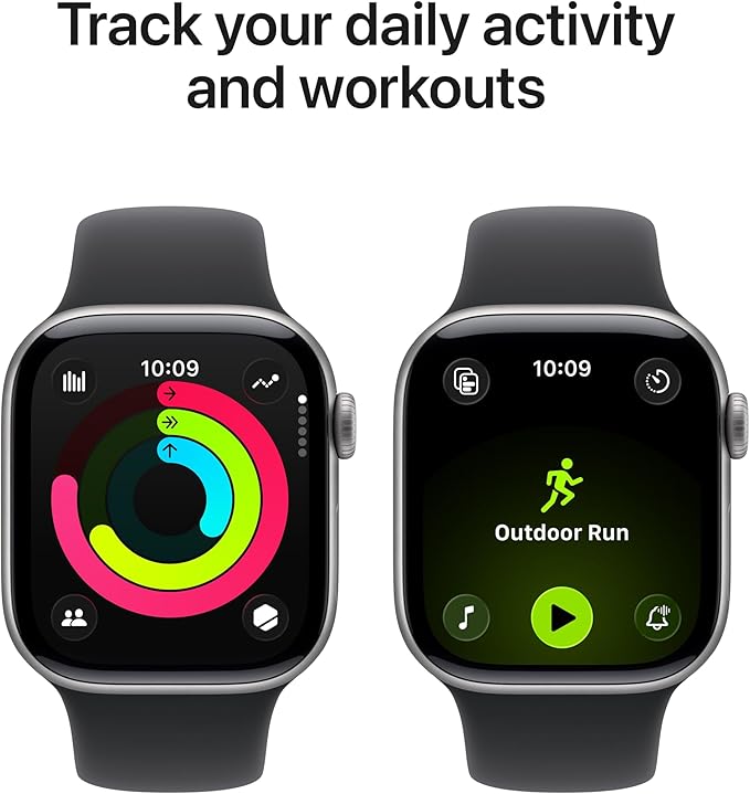Apple Watch Series 11 [GPS 42mm] Smartwatch with Space Grey Aluminium Case with Black Sport Band - S/M. Sleep Score, Fitness Tracker, Health Monitoring with AppleCare+ (2 Years) - Image 3