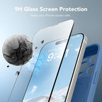 Magnetic for iPhone 14 Pro Max Case, Compatible with MagSafe, [Full Camera Protection][Screen Protector] Silicone Shockproof Protective Phone Case for iPhone 14 Pro Max 6.7", Lake Blue - Image 4