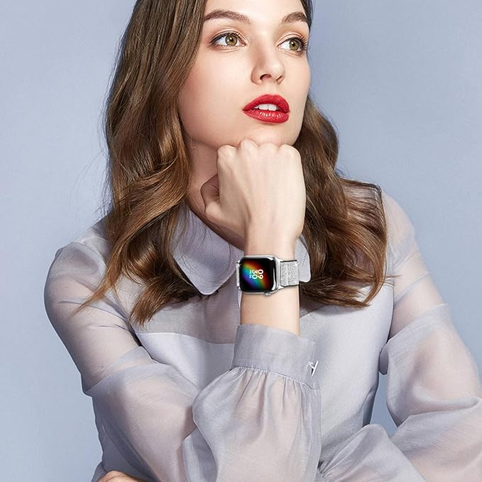 Stretchy Nylon Solo Loop Bands Compatible with Apple Watch 38mm 40mm 41mm 42mm 44mm 45mm 46mm 49mm Ultra 2 iWatch Series 11 10 9 8 7 SE 6 5 4 3 2 1 Strap,Sport Elastic Braided Women Men - Image 8