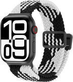 Magnetic Nylon Braided Band Compatible for Apple Watch Ultra2 Ultra 49mm 46mm 45mm 44mm 42mm 41mm 40mm 38mm Women Men ,Adjustable Elastic Sport Strap for iWatch Series10/9/8/7/6/5/4/3/2/1 SE by Drimobiuty